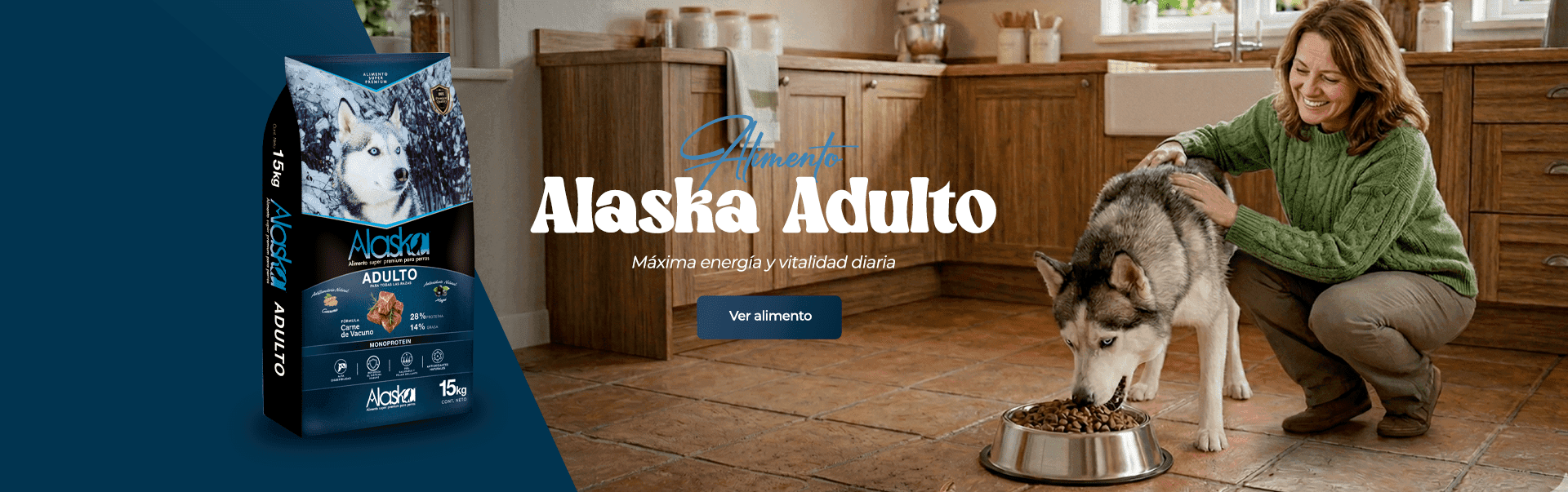 Alimento Alaska Adulto. Máxima energía y vitalidad diaria. Ver alimento.