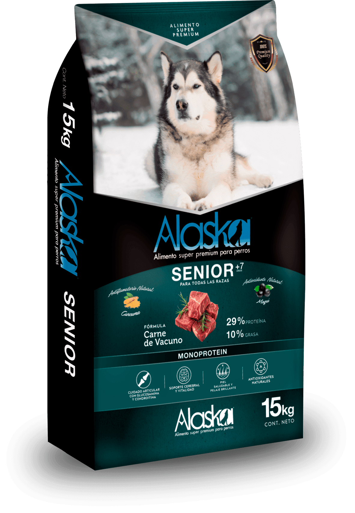 Envase de Alaska Senior +7 años de 15 kg